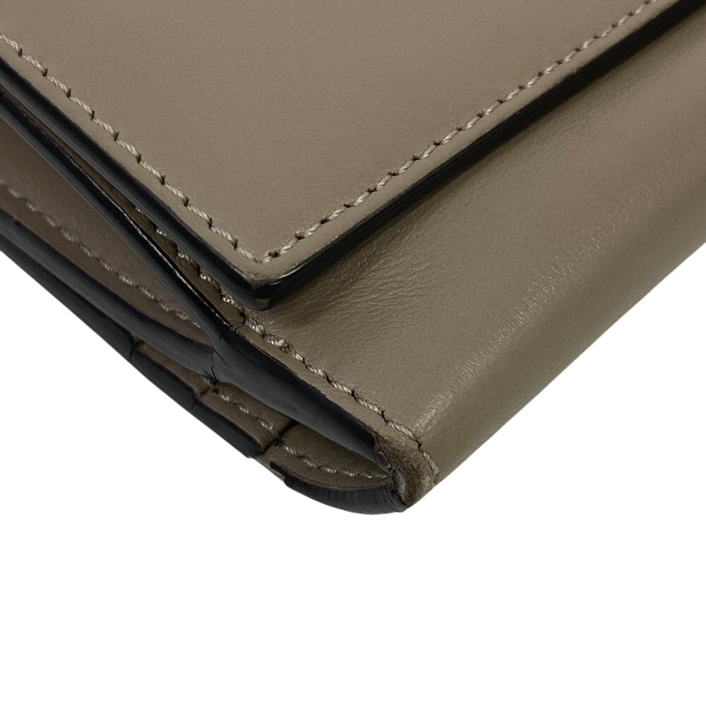 FENDI Long Wallet Purse 8M0308 Calfskin Gurege Tortoise pattern Peekaboo