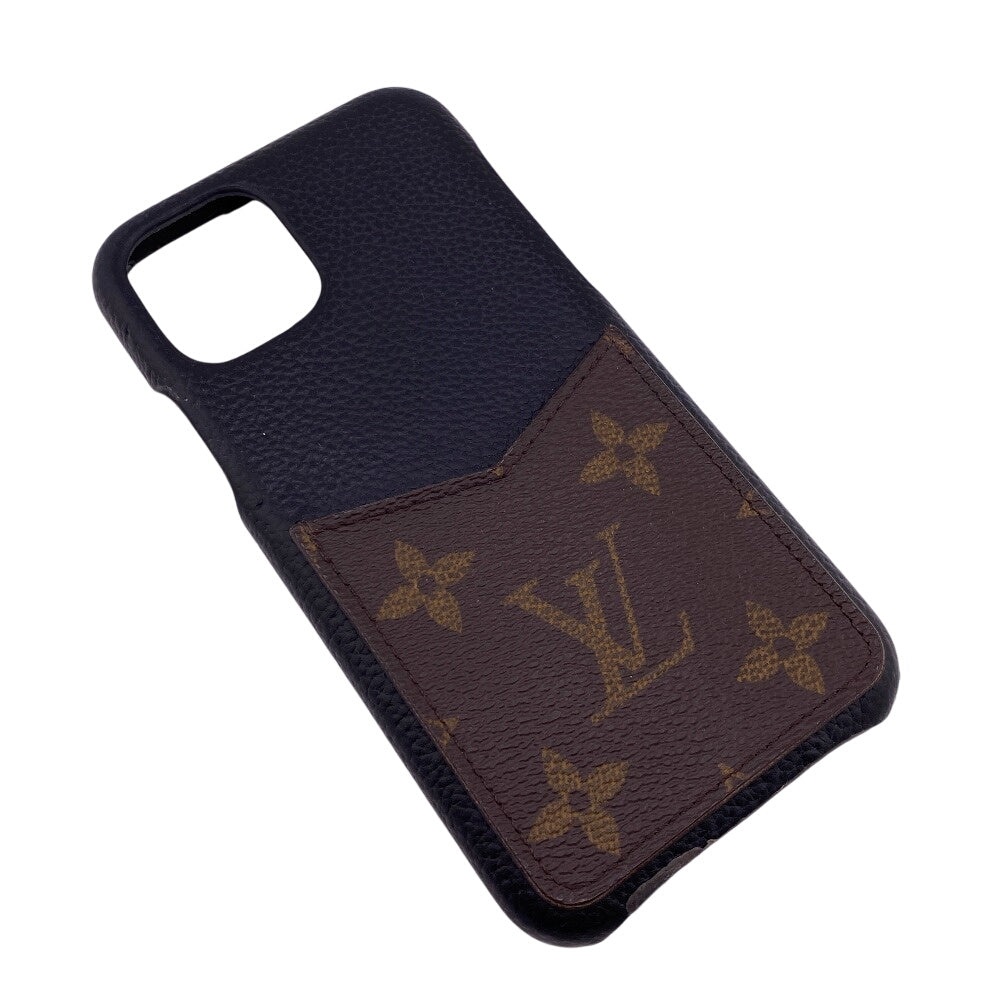 LOUIS VUITTON iPhone case M69094 Monogram canvas, leather black Monogram Bumper 11PRO