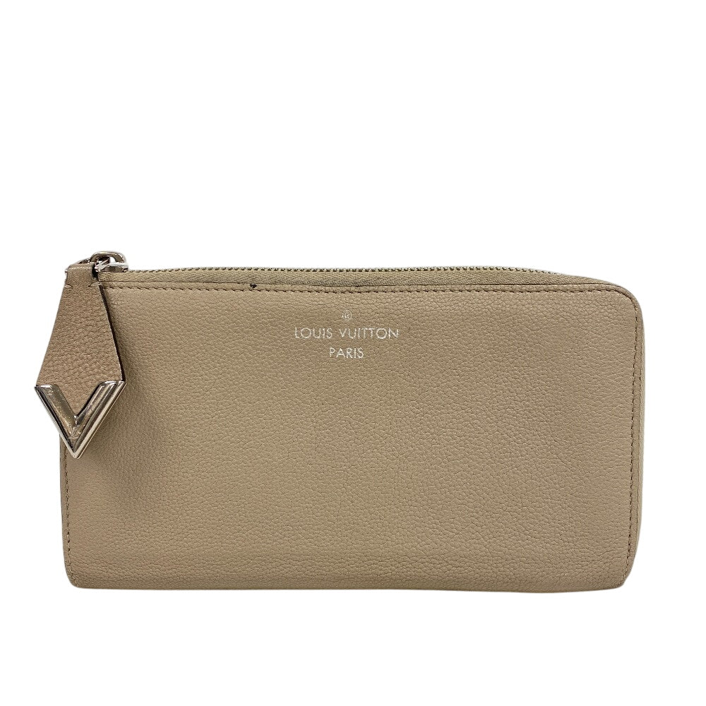 LOUIS VUITTON Long Wallet Purse leather beige M60147 Comet Parnassus