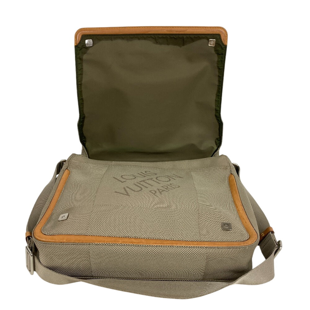 LOUIS VUITTON Messenger bag M93030 Nylon khaki Damier Jean Messier