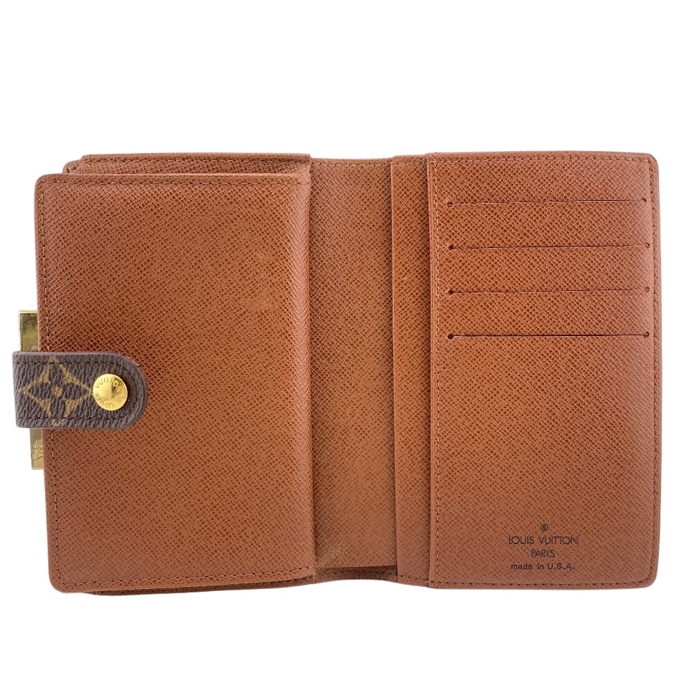 LOUIS VUITTON Bifold Wallet M61674 leather Brown Monogram Viennois Made in USA