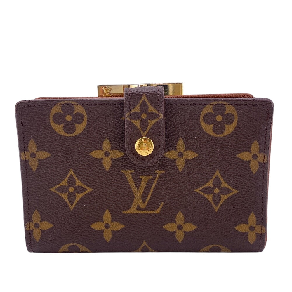 LOUIS VUITTON Bifold Wallet M61674 leather Brown Monogram Viennois Made in USA