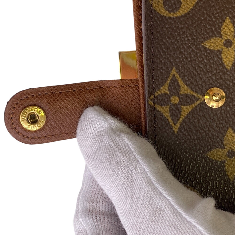LOUIS VUITTON Bifold Wallet M61674 leather Brown Monogram Viennois Made in USA