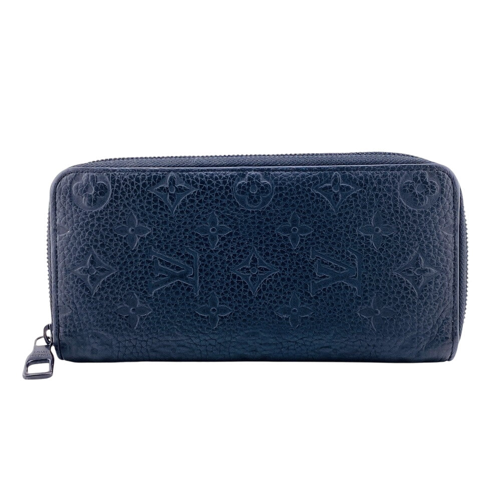 LOUIS VUITTON Long Wallet Purse M69047 leather black Monogram Ann Platt Zippy Wallet Vertical