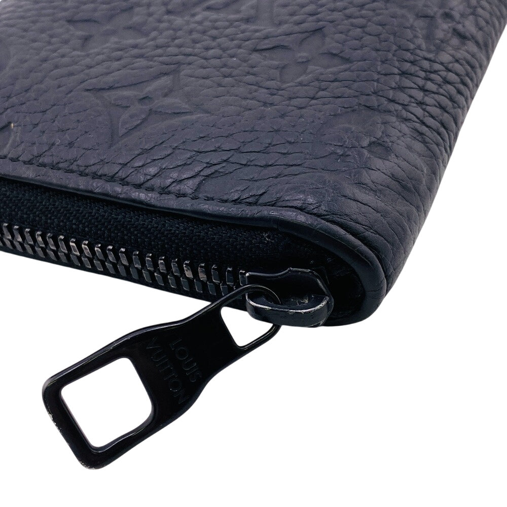 LOUIS VUITTON Long Wallet Purse M69047 leather black Monogram Ann Platt Zippy Wallet Vertical