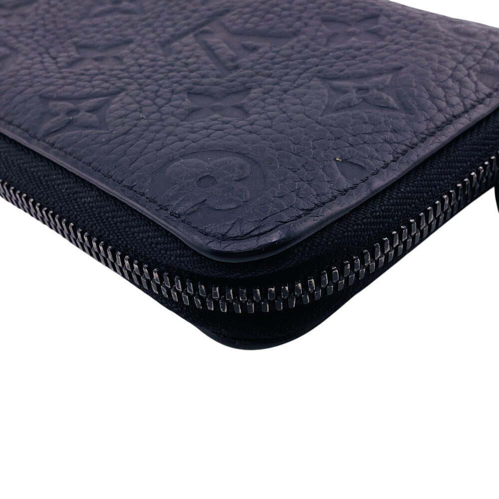 LOUIS VUITTON Long Wallet Purse M69047 leather black Monogram Ann Platt Zippy Wallet Vertical