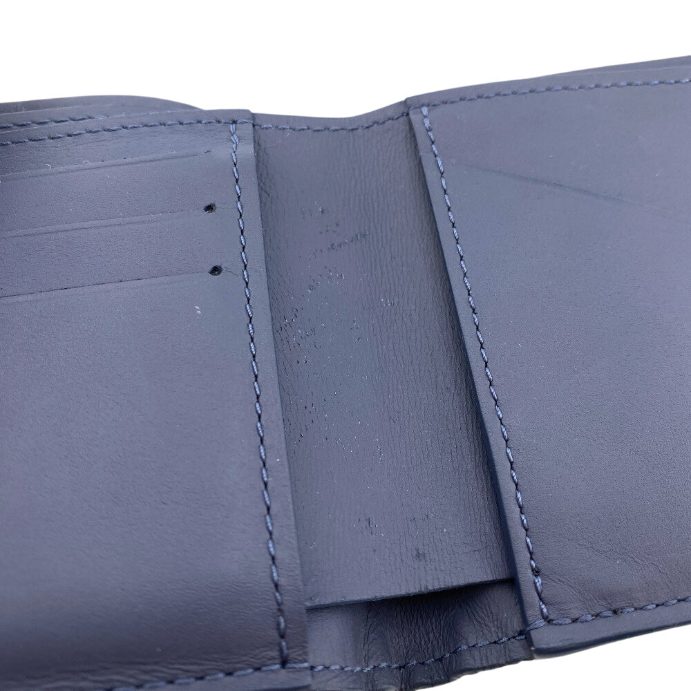 LOUIS VUITTON Bifold Wallet M82323 leather blue Monogram shadow Multipuru