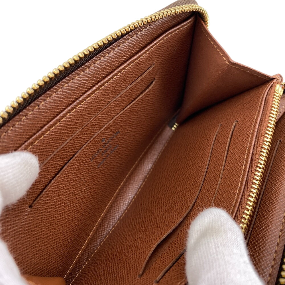LOUIS VUITTON Long Wallet Purse M61440 leather Brown Monogram Zippy Compact Wallet NM