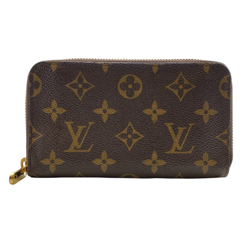LOUIS VUITTON Long Wallet Purse M61440 leather Brown Monogram Zippy Compact Wallet NM