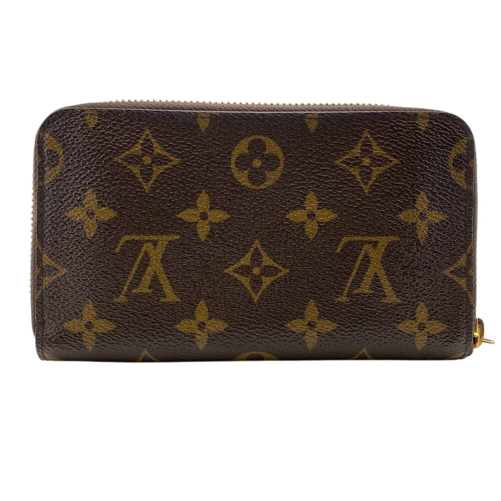 LOUIS VUITTON Long Wallet Purse M61440 leather Brown Monogram Zippy Compact Wallet NM