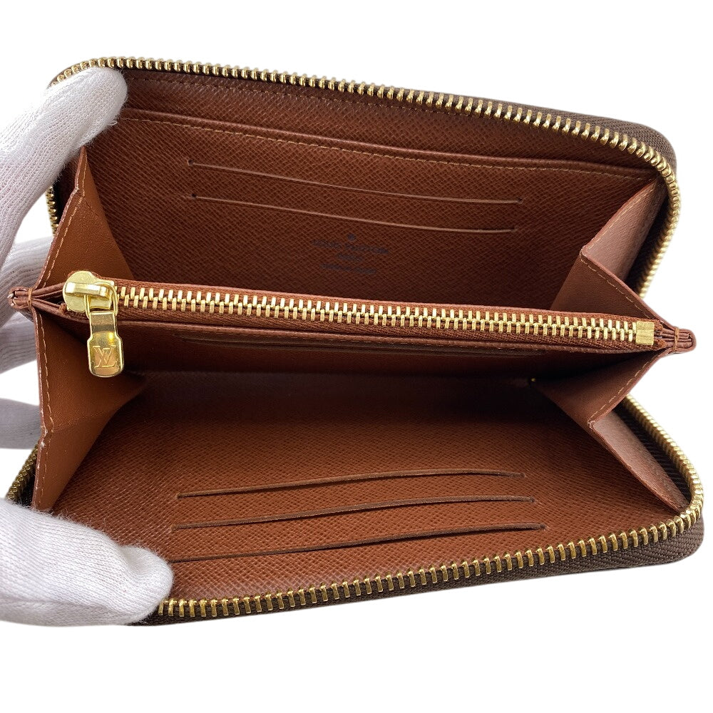 LOUIS VUITTON Long Wallet Purse M61440 leather Brown Monogram Zippy Compact Wallet NM