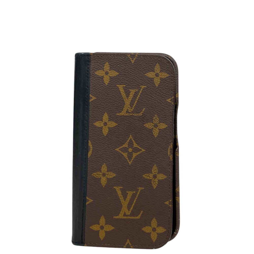 LOUIS VUITTON iPhone case M82891 leather Brown Monogram Folio