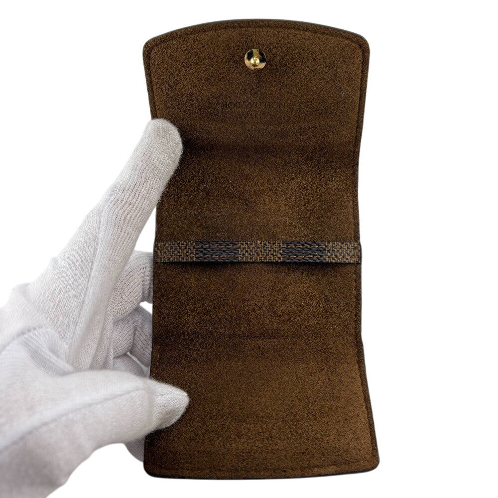 LOUIS VUITTON Other accessories M64600 Damier Brown Cufflinks case Buton de Manchette