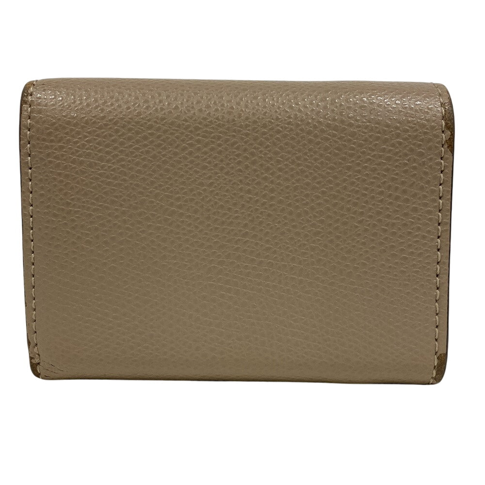 FENDI Tri-fold wallet 8M0395 leather beige micro