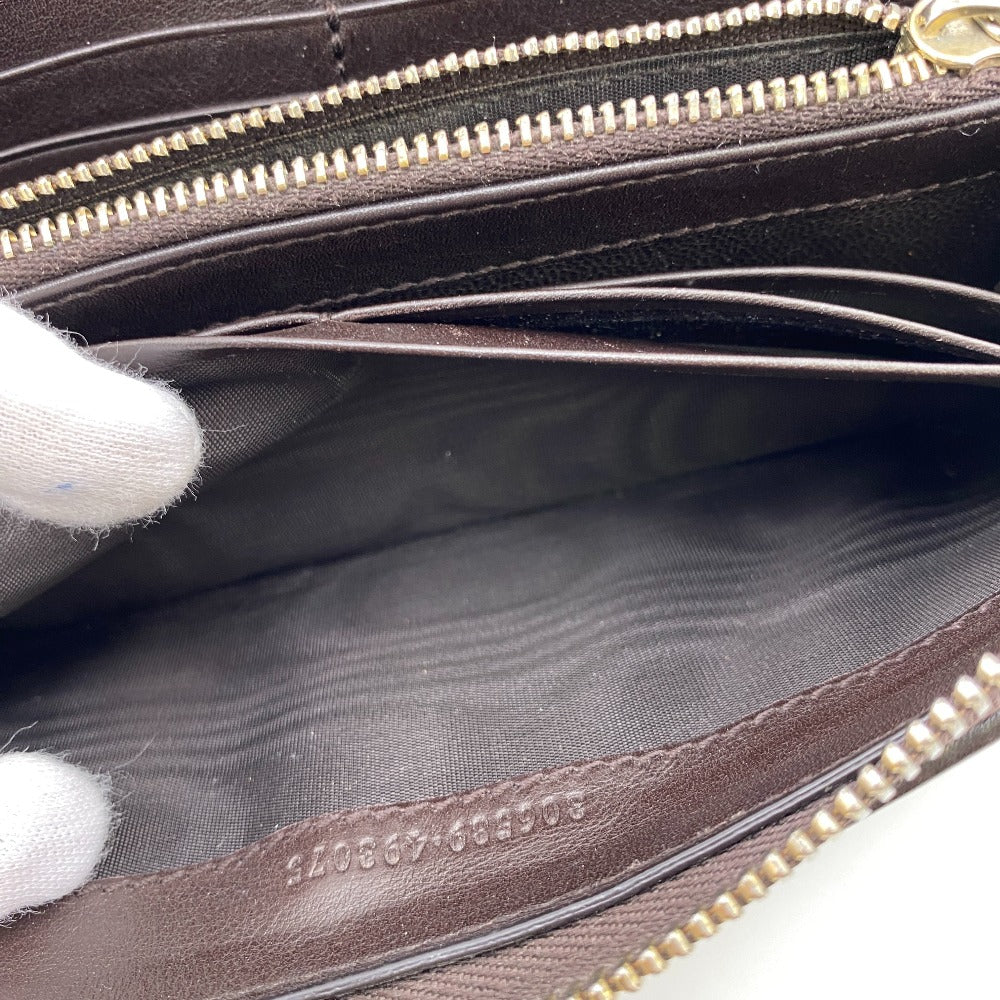 GUCCI Long Wallet Purse 306589 leather Brown Guccisima