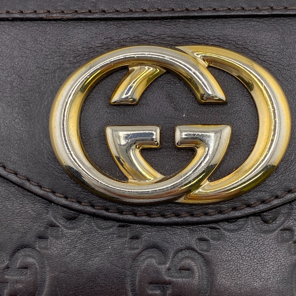 GUCCI Long Wallet Purse 306589 leather Brown Guccisima
