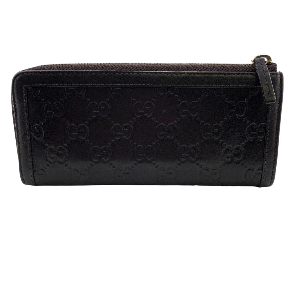 GUCCI Long Wallet Purse 306589 leather Brown Guccisima