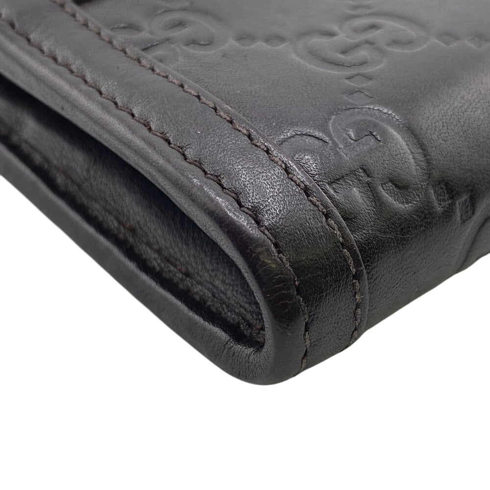GUCCI Long Wallet Purse 306589 leather Brown Guccisima