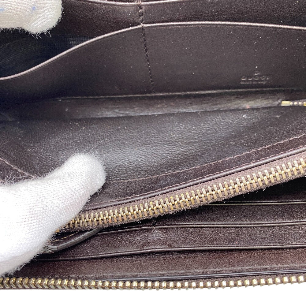 GUCCI Long Wallet Purse 306589 leather Brown Guccisima