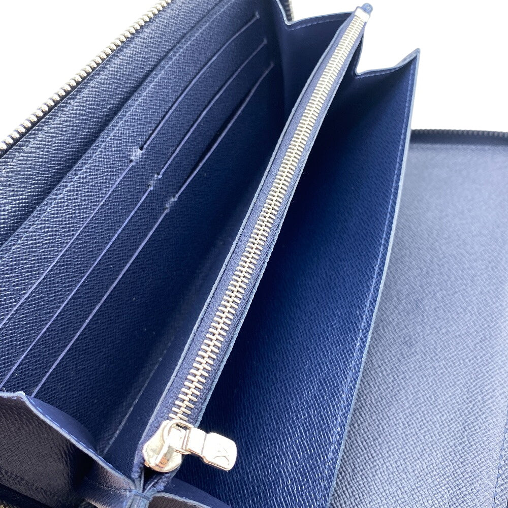 LOUIS VUITTON Long Wallet Purse M62644 leather Navy Epi Zippy Organizer