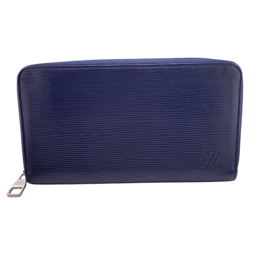 LOUIS VUITTON Long Wallet Purse M62644 leather Navy Epi Zippy Organizer