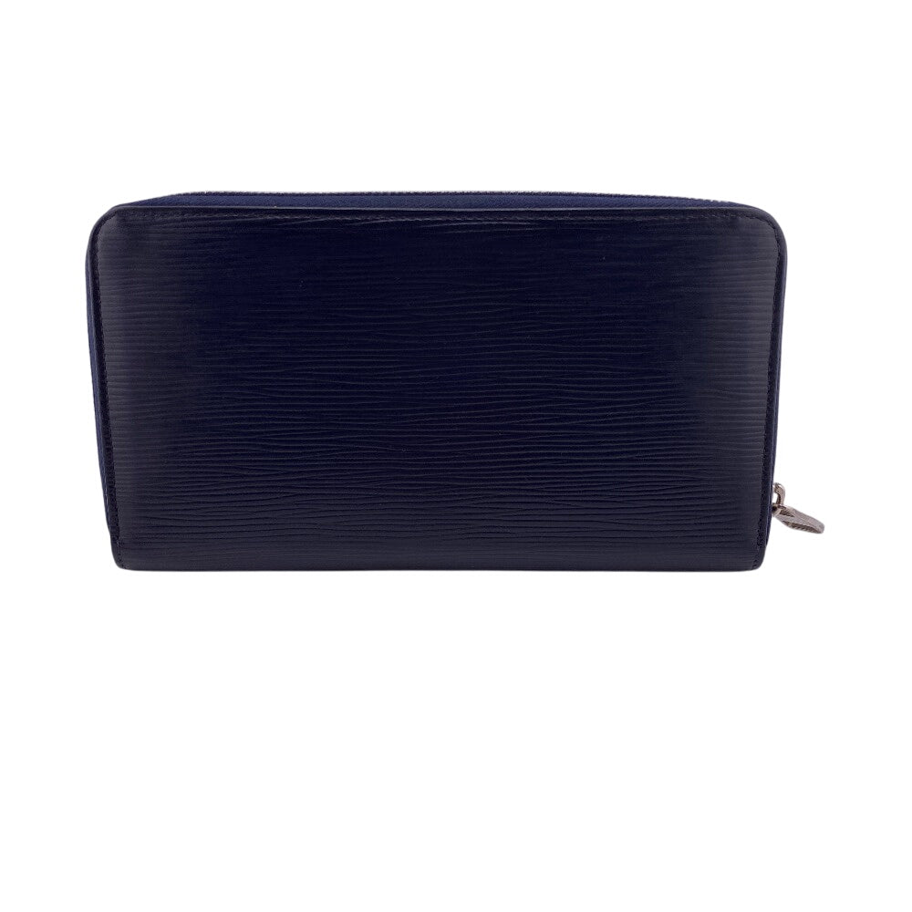 LOUIS VUITTON Long Wallet Purse M62644 leather Navy Epi Zippy Organizer