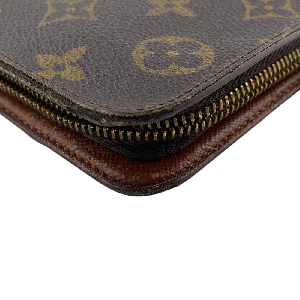 LOUIS VUITTON Long Wallet Purse M61727 leather Brown Monogram Porto Monezup