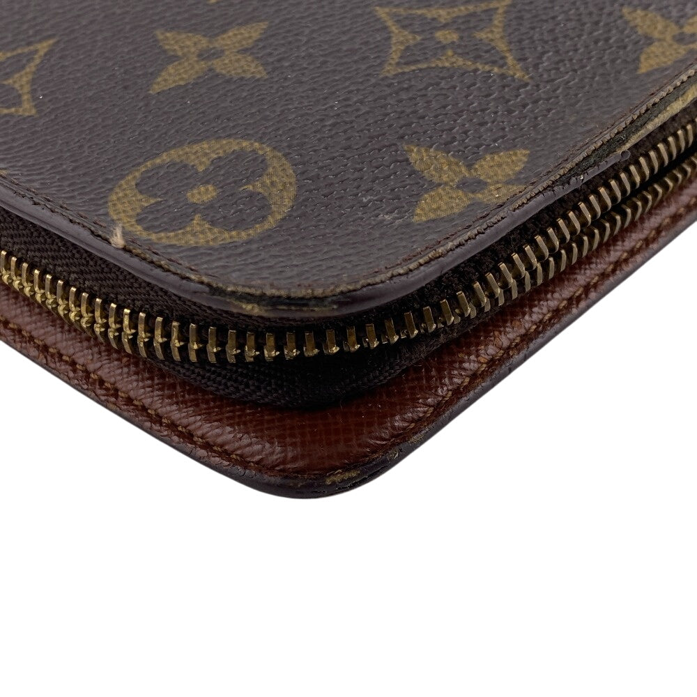 LOUIS VUITTON Long Wallet Purse M61727 leather Brown Monogram Porto Monezup