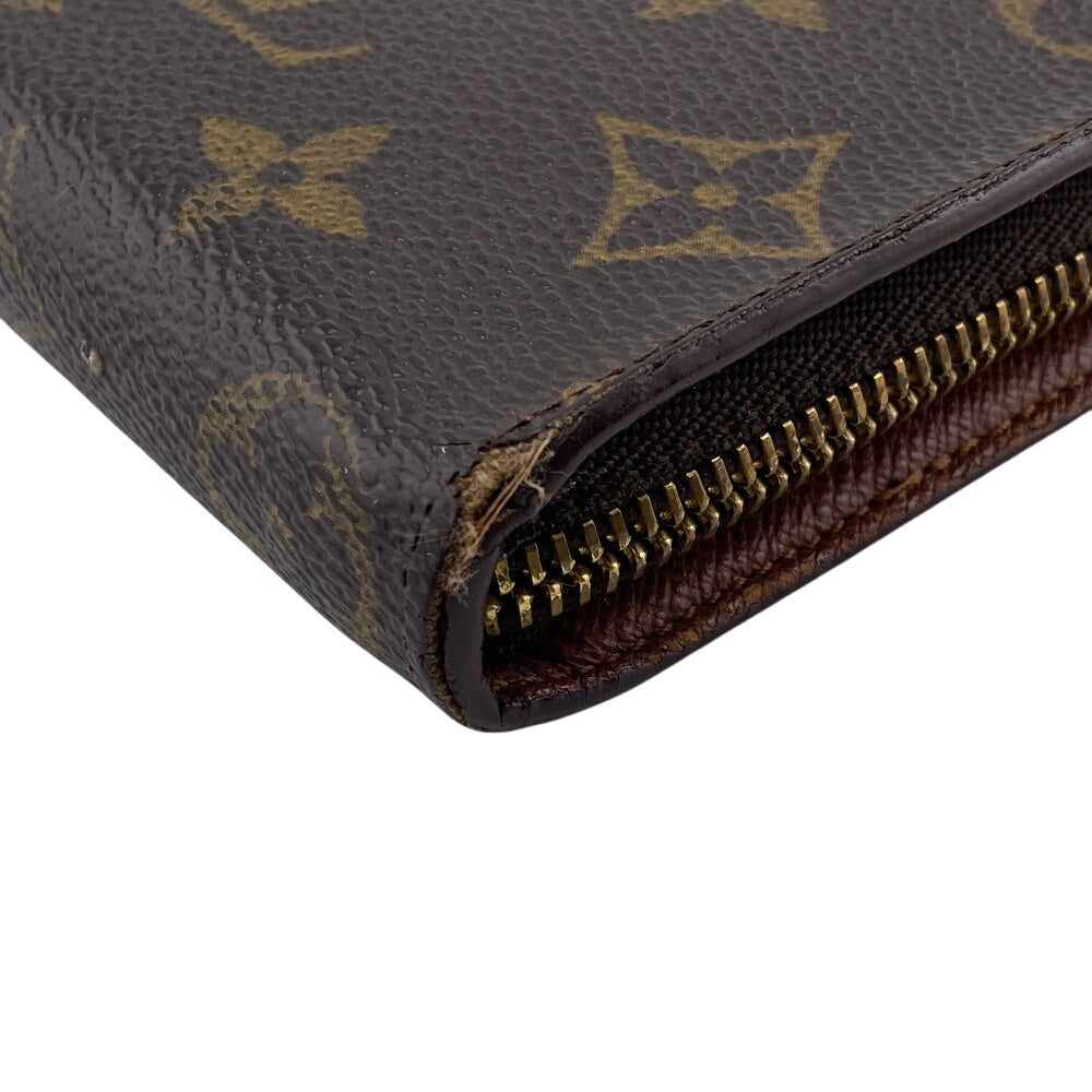LOUIS VUITTON Long Wallet Purse M61727 leather Brown Monogram Porto Monezup