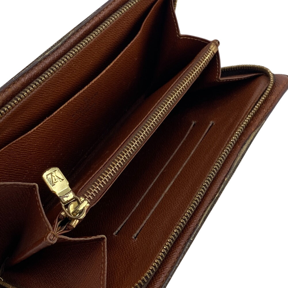 LOUIS VUITTON Long Wallet Purse M61727 leather Brown Monogram Porto Monezup