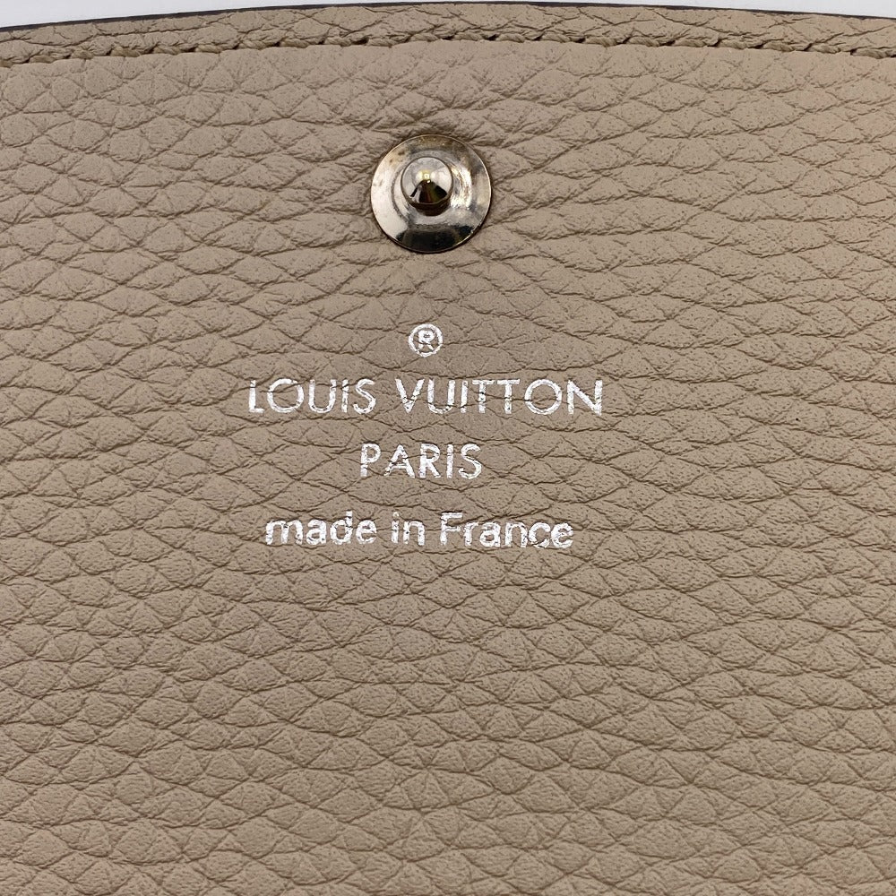 LOUIS VUITTON Long Wallet Purse M60144 leather beige Monogram Mahina Portefeuille Iris