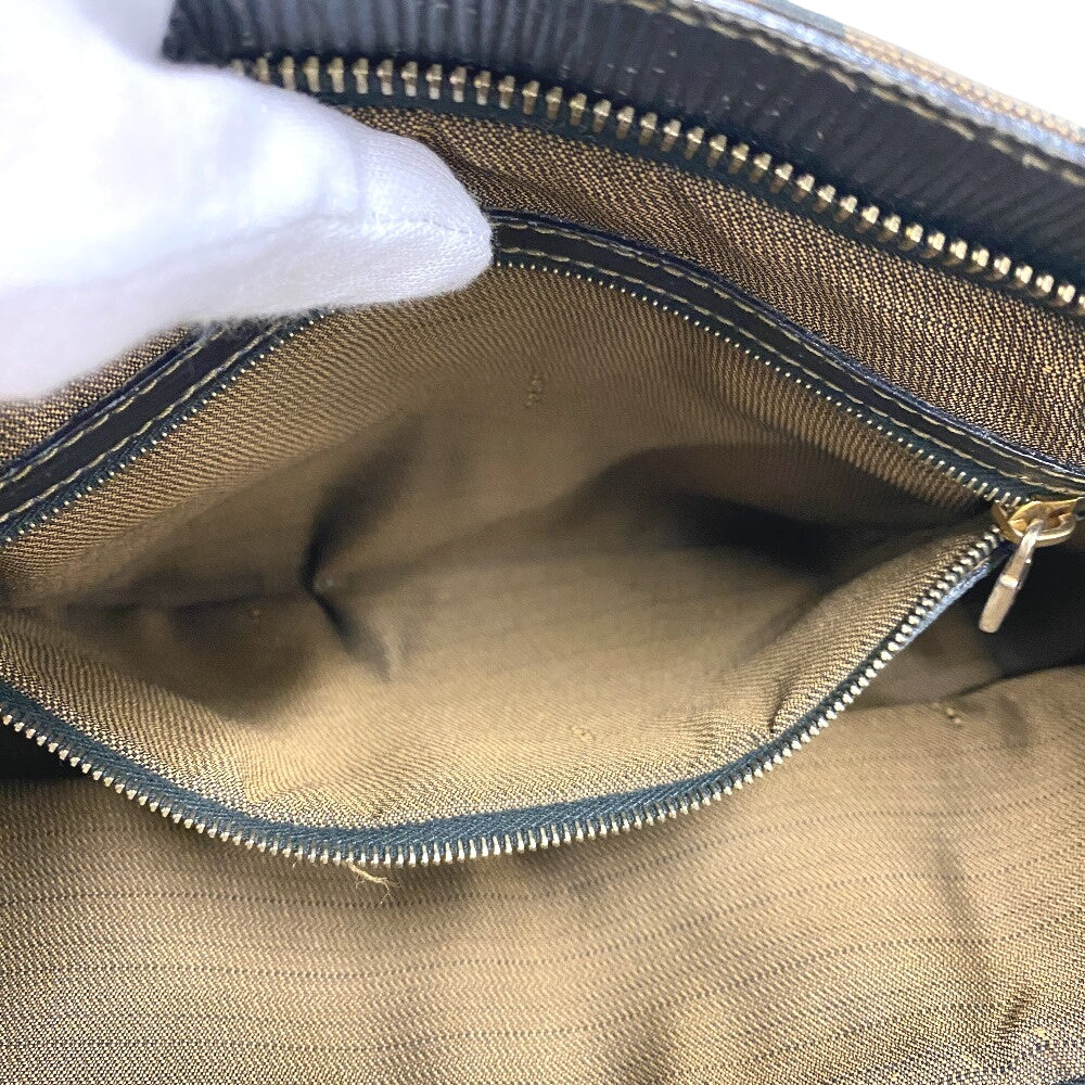 FENDI Handbag canvas khaki Zucca