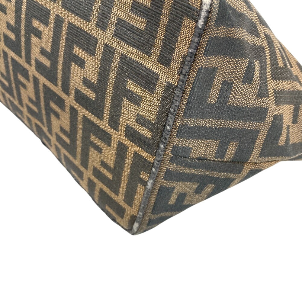 FENDI Handbag canvas khaki Zucca