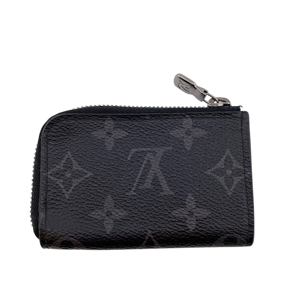 LOUIS VUITTON Coin case M63536 Monogram, Leather black Monogram Eclipse Portemonejour