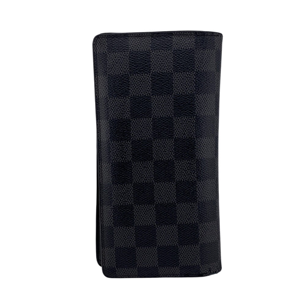 LOUIS VUITTON Long Wallet Purse N62665 Damier Grafitte black Damier Graphite Portefeuille Braza