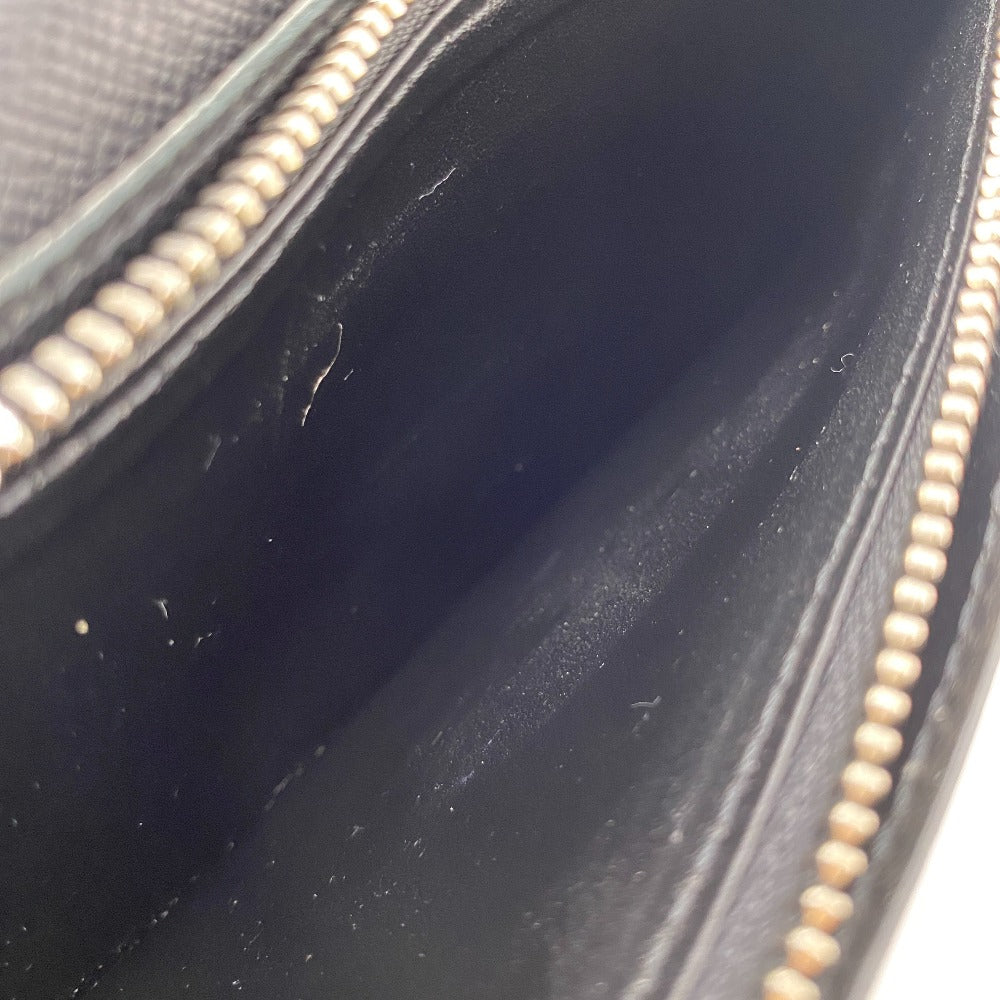 LOUIS VUITTON Long Wallet Purse M30385 leather black Taiga Portefeuille Plaza