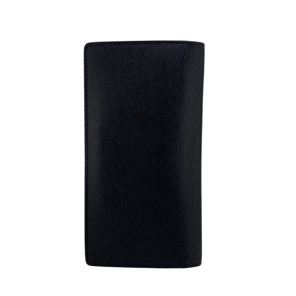 LOUIS VUITTON Long Wallet Purse M30385 leather black Taiga Portefeuille Plaza
