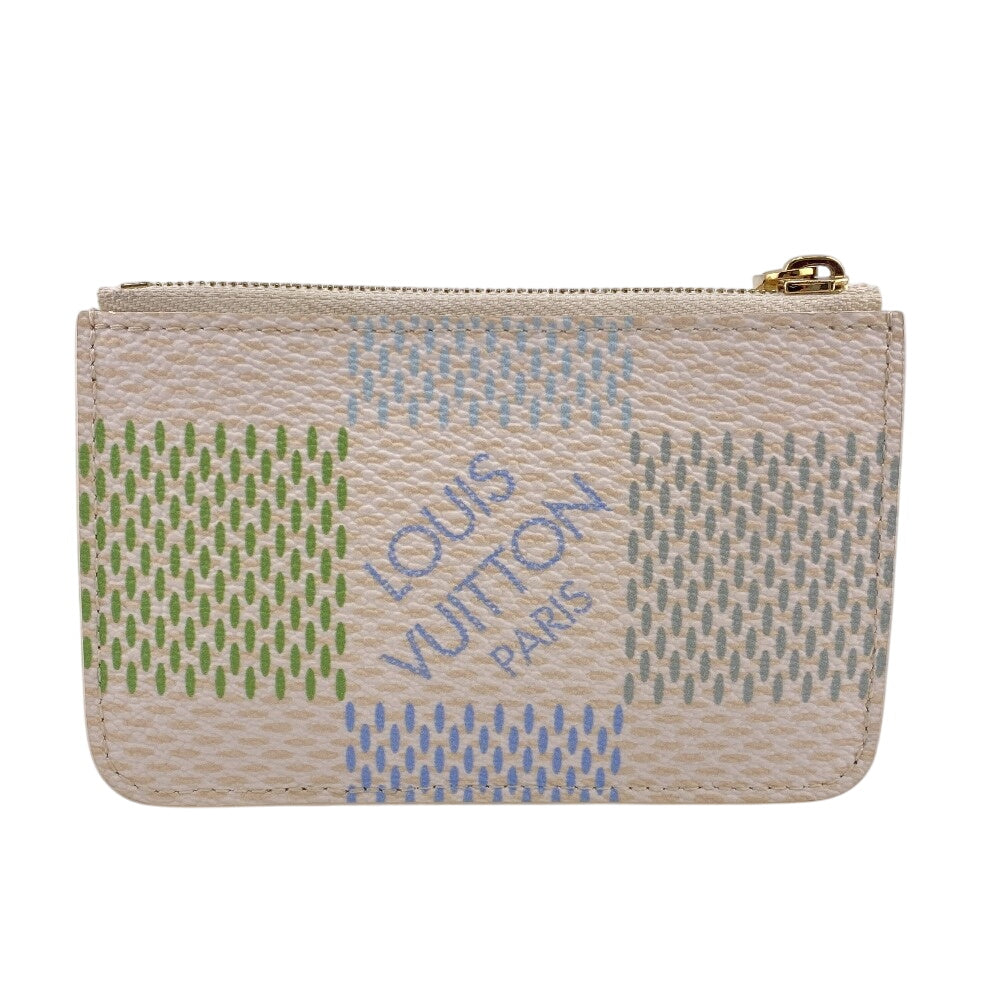 LOUIS VUITTON Card Case N40639 leather blue Damier Porto Cult Romy