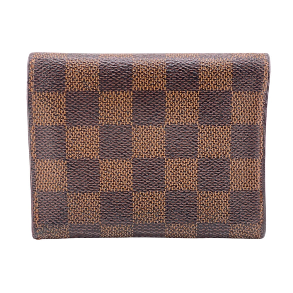 LOUIS VUITTON Bifold Wallet N41659 Damier, Leather Brown Damier Portefeuille Victorine