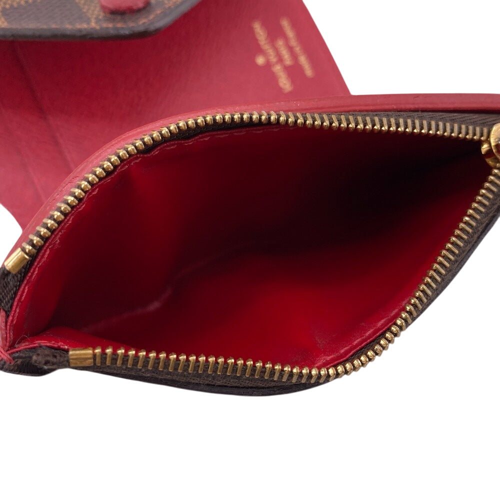 LOUIS VUITTON Bifold Wallet N41659 Damier, Leather Brown Damier Portefeuille Victorine