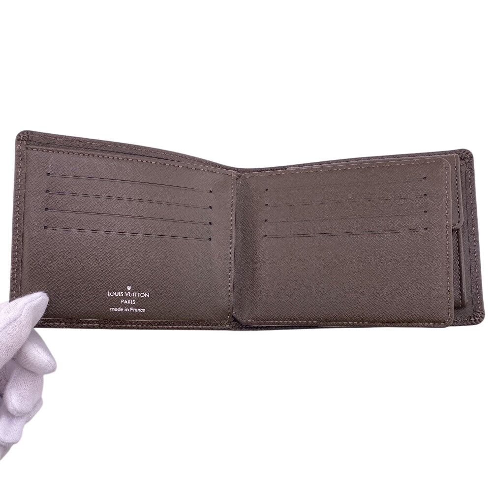 LOUIS VUITTON Bifold Wallet M30428 Taiga Brown Taiga Porte Billets 3 Cartes Crdit