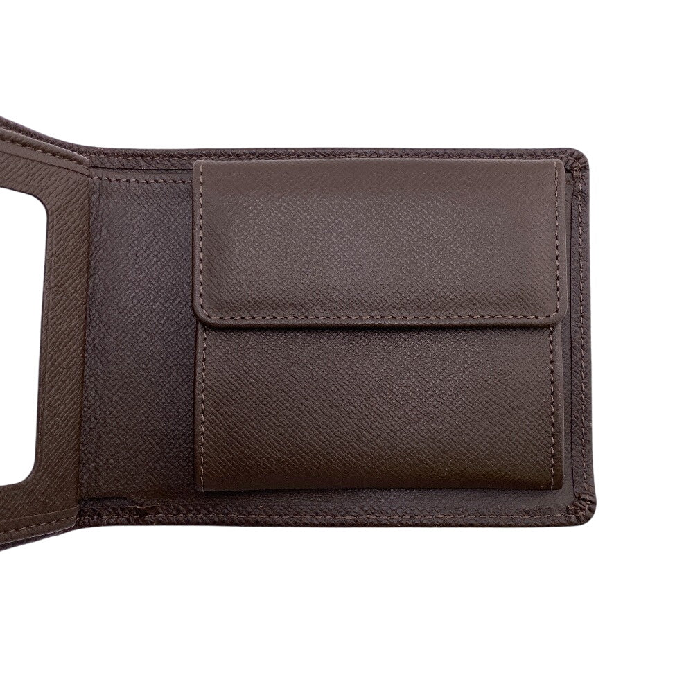 LOUIS VUITTON Bifold Wallet M30428 Taiga Brown Taiga Porte Billets 3 Cartes Crdit