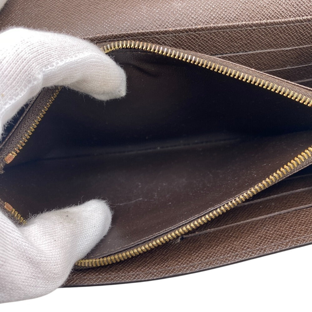 LOUIS VUITTON Long Wallet Purse N63209 leather Brown Damier Portefeuille Sarah
