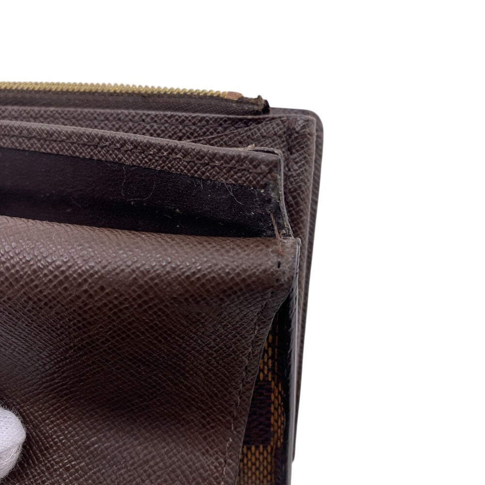 LOUIS VUITTON Long Wallet Purse N63209 leather Brown Damier Portefeuille Sarah