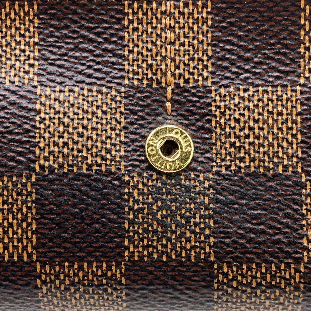 LOUIS VUITTON Long Wallet Purse N63209 leather Brown Damier Portefeuille Sarah