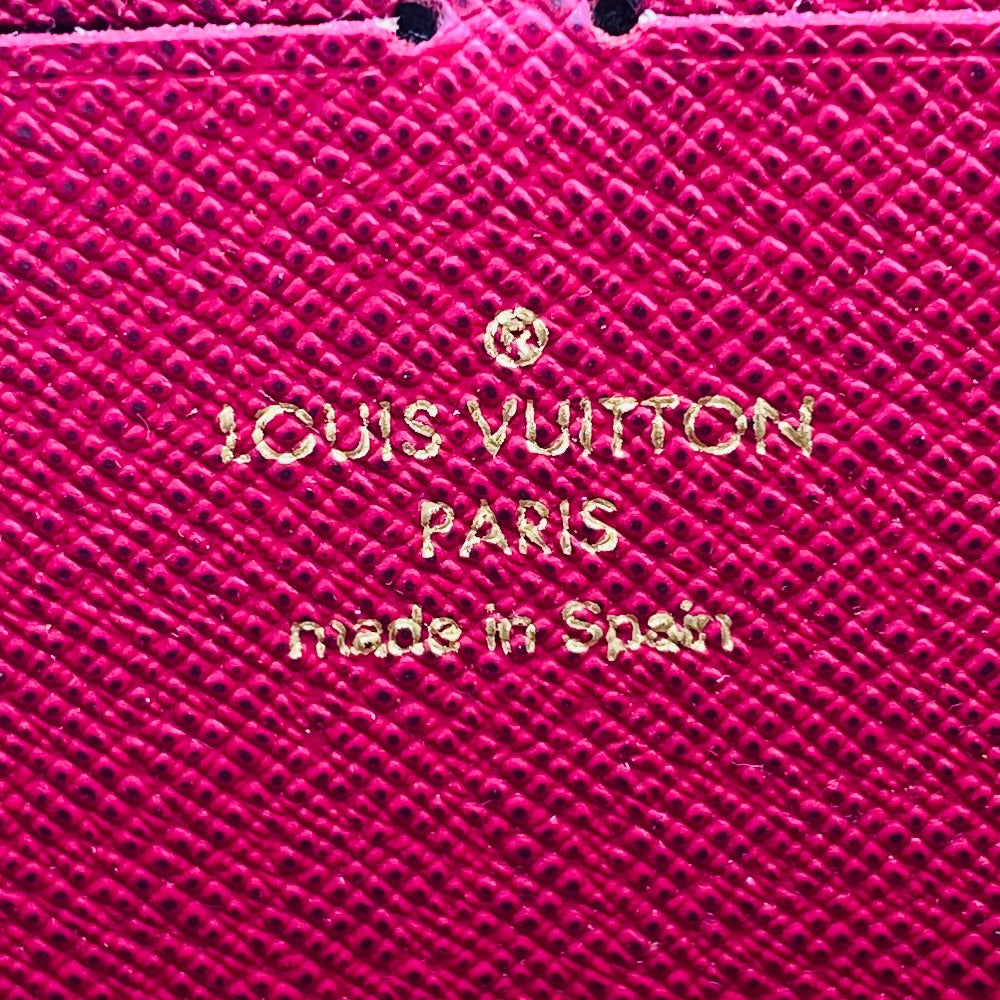 LOUIS VUITTON Long Wallet Purse M60742 leather Brown Monogram Portefeuille Clemence