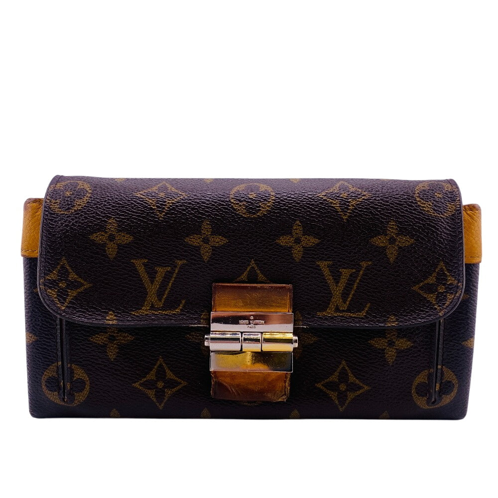 LOUIS VUITTON Long Wallet Purse M60412 leather Brown Monogram Elysee
