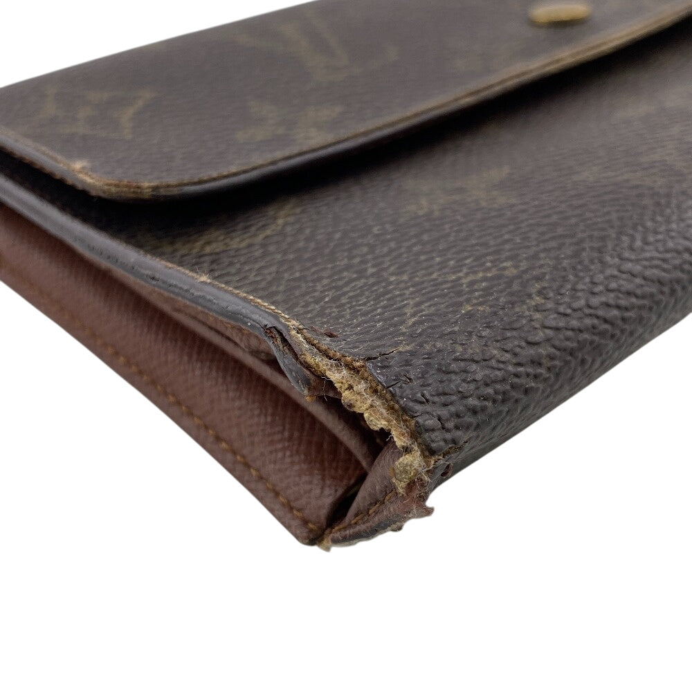 LOUIS VUITTON Long Wallet Purse TH0091 Monogram Brown Monogram