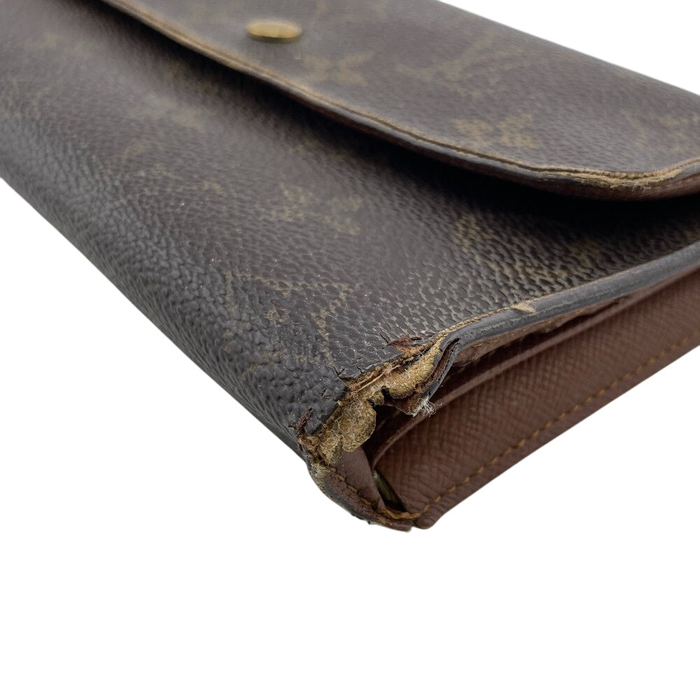 LOUIS VUITTON Long Wallet Purse TH0091 Monogram Brown Monogram