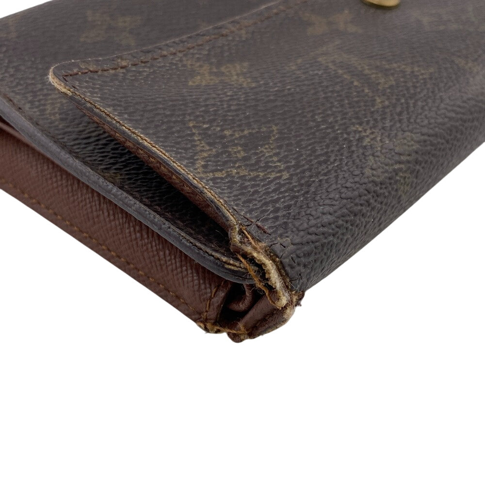 LOUIS VUITTON Long Wallet Purse TH0091 Monogram Brown Monogram